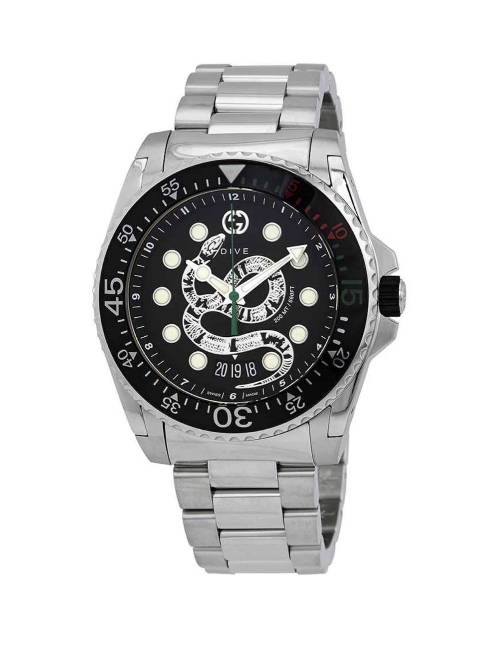🔥🔥100% Authentic Gucci Dive Quartz Black Dial Men's Watch YA136218 🔥🔥